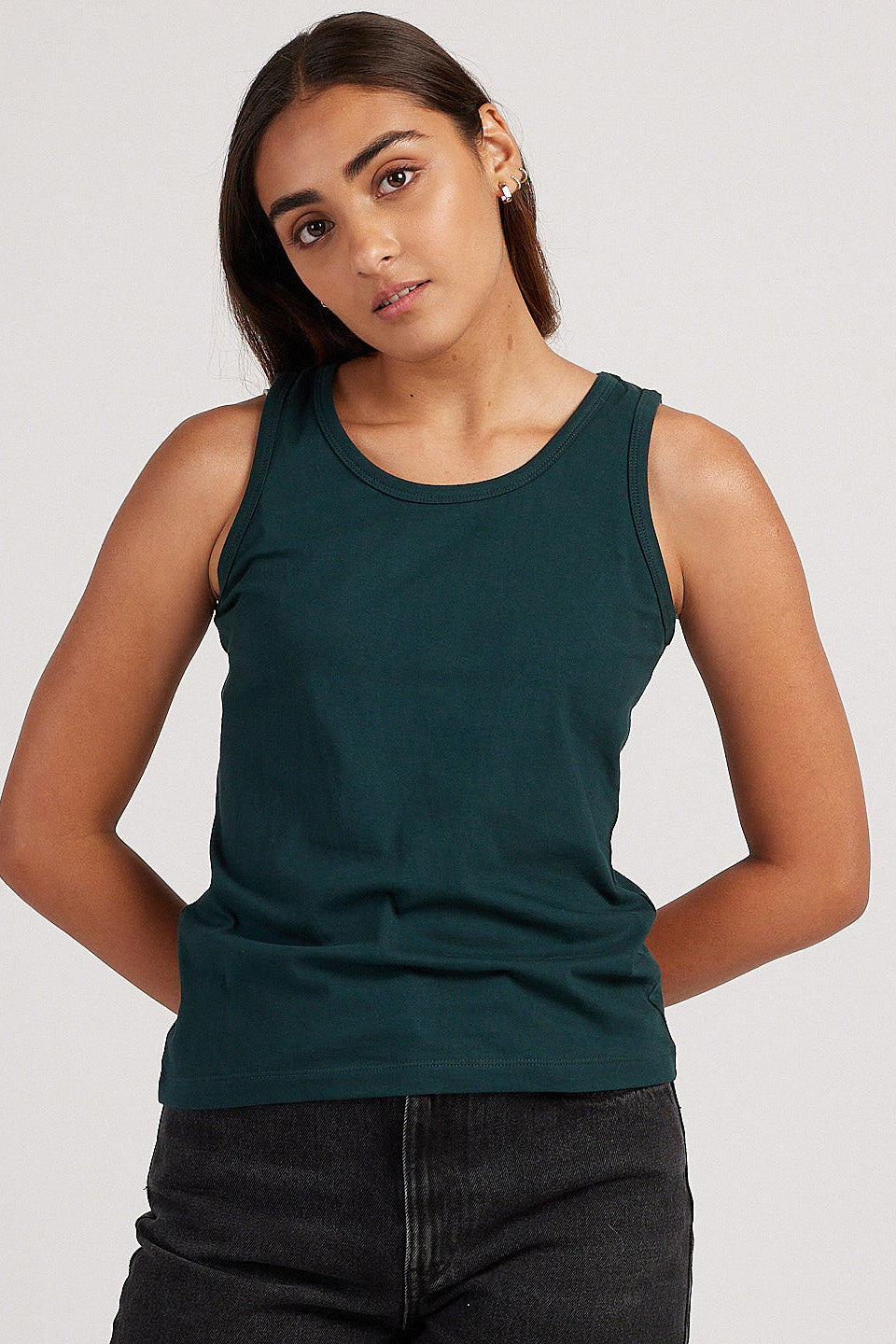 Dark green tank top womens outlet