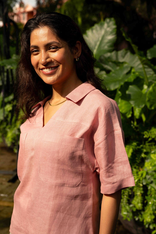 The Linen Open Collar Shirt | Creatures of Habit