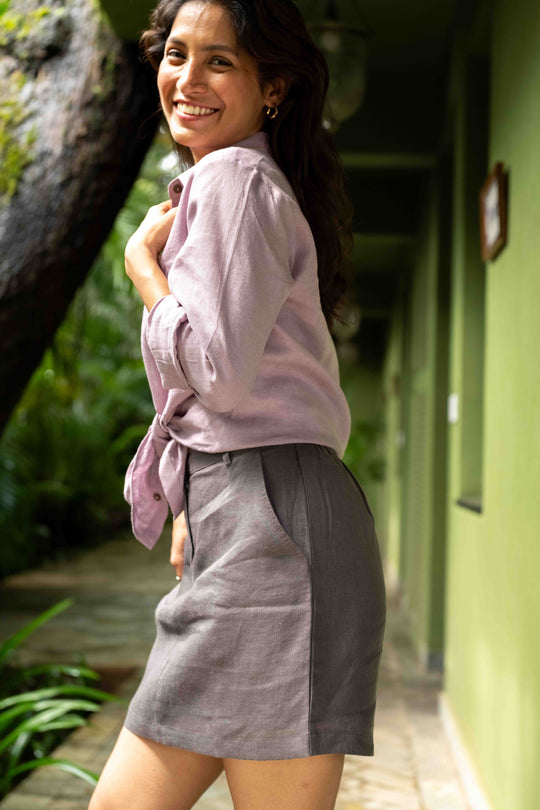 The Linen Mini Skirt | Creatures of Habit