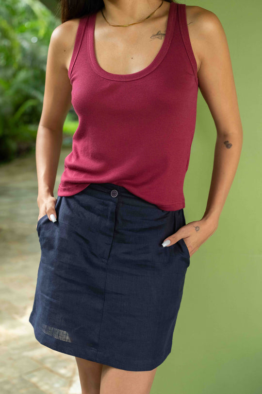 The Linen Mini Skirt | Creatures of Habit