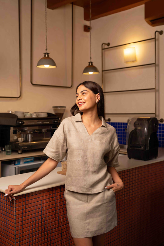 The Linen Open Collar Shirt | Creatures of Habit