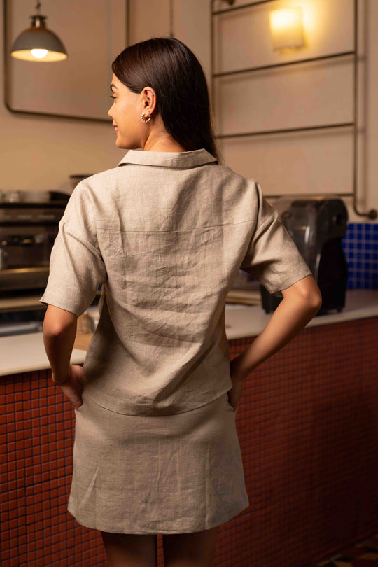 The Linen Open Collar Shirt | Creatures of Habit