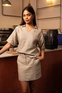 The Linen Mini Skirt