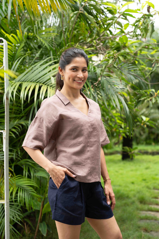 The Linen Flared Shorts | Creatures of Habit