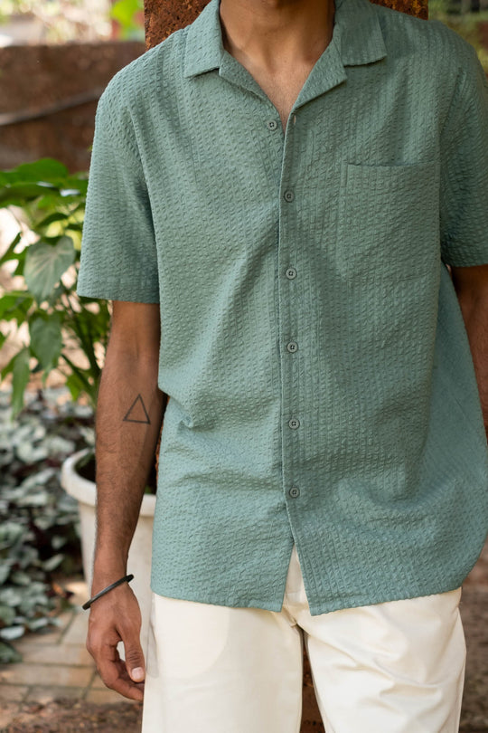 The Seersucker Notched Shirt | Creatures of Habit