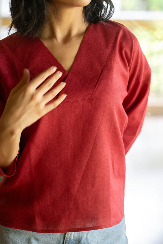 The Linen V Neck Top | Creatures of Habit