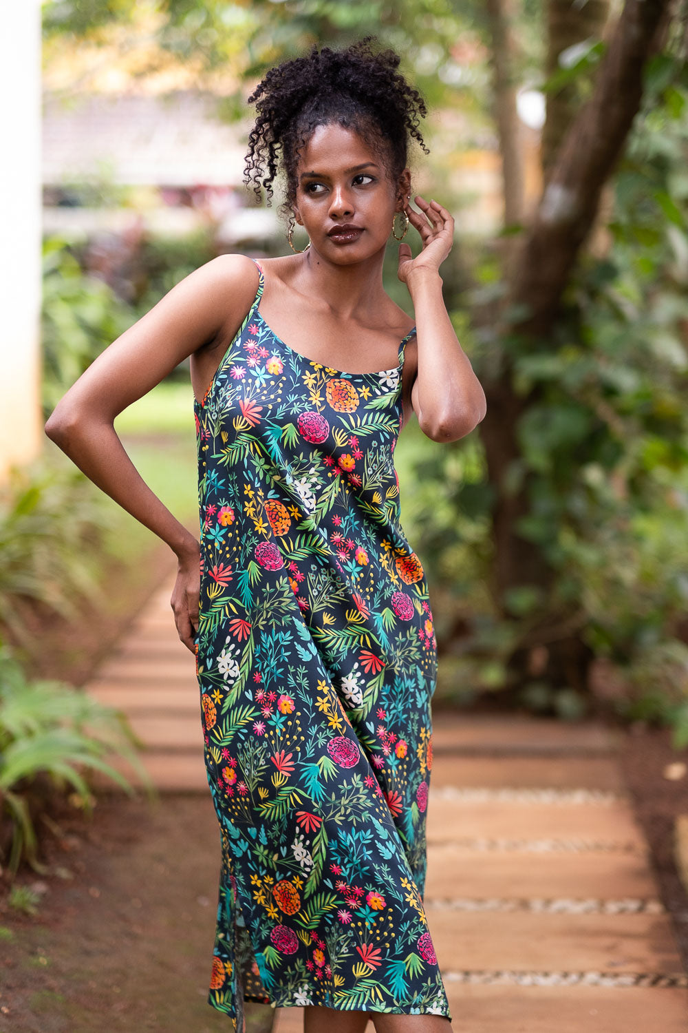 Explore Women Dress The Satin Slip Dress Floral Print