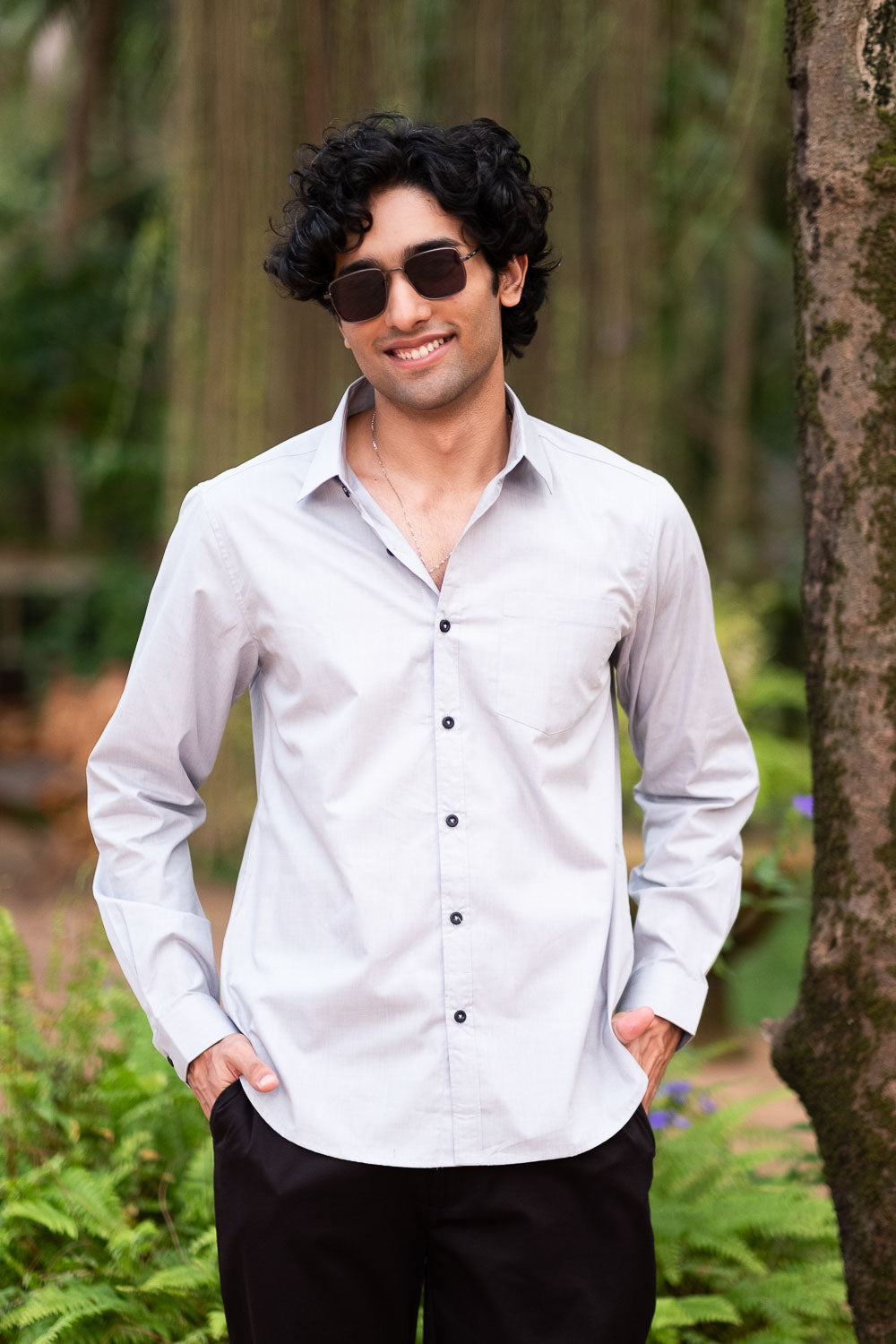 The Egyptian Cotton Shirt for Men Light Grey
