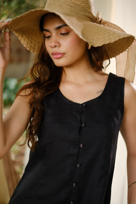 The Linen Mini Dress | Creatures of Habit