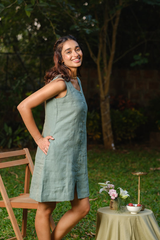 The Linen Mini Dress | Creatures of Habit