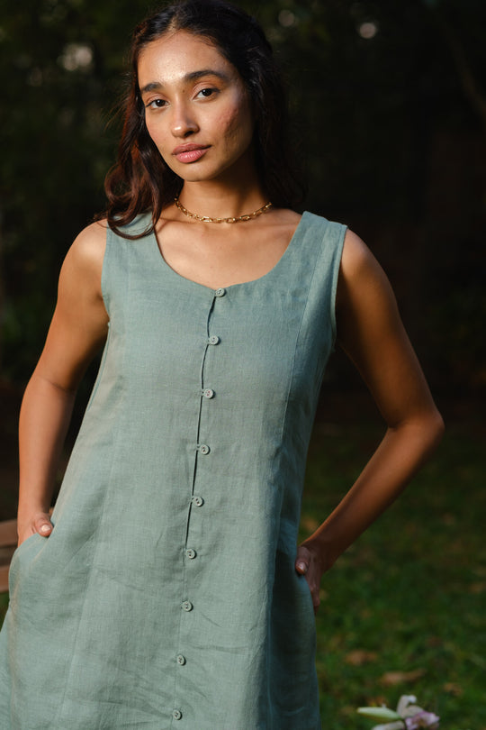 The Linen Mini Dress | Creatures of Habit
