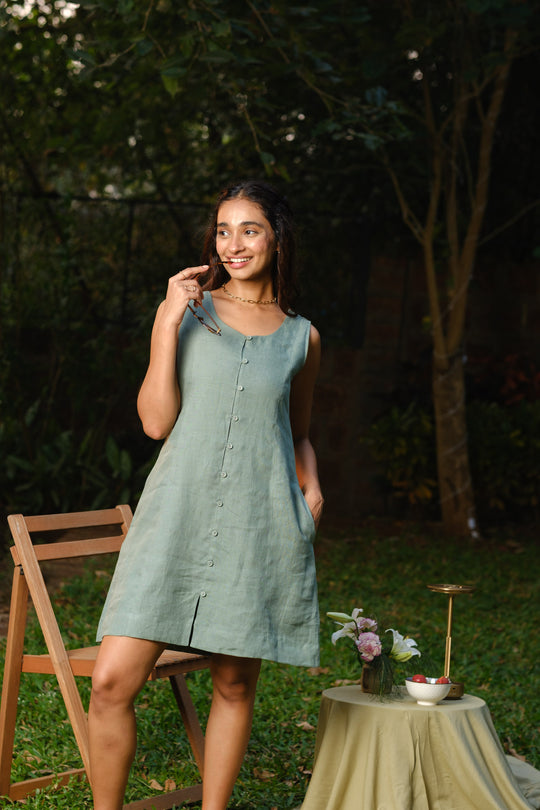The Linen Mini Dress | Creatures of Habit
