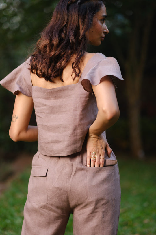 The Linen Ruffle Sleeve Top | Creatures of Habit