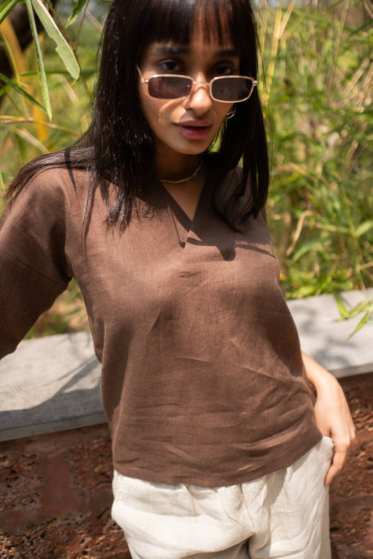 The Linen V Neck Top | Creatures of Habit