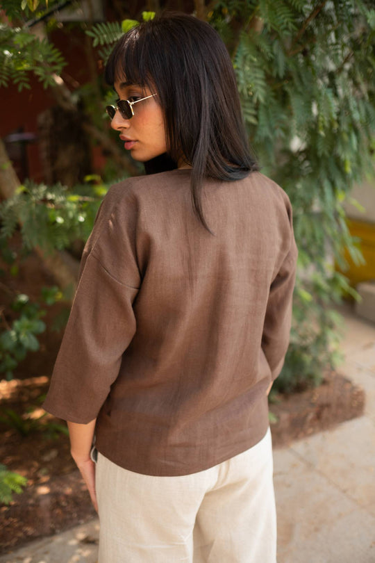 The Linen V Neck Top | Creatures of Habit