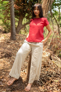 The Linen Boat Neck Top