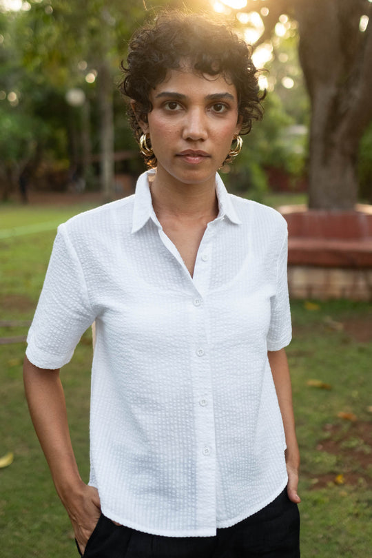 The Seersucker Oversized Shirt | Creatures of Habit