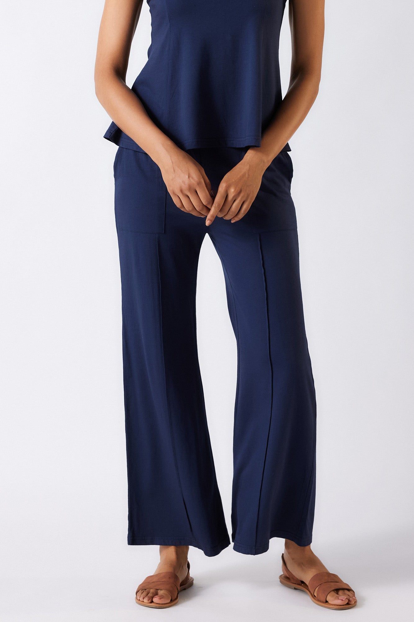 Blue sales flared pants