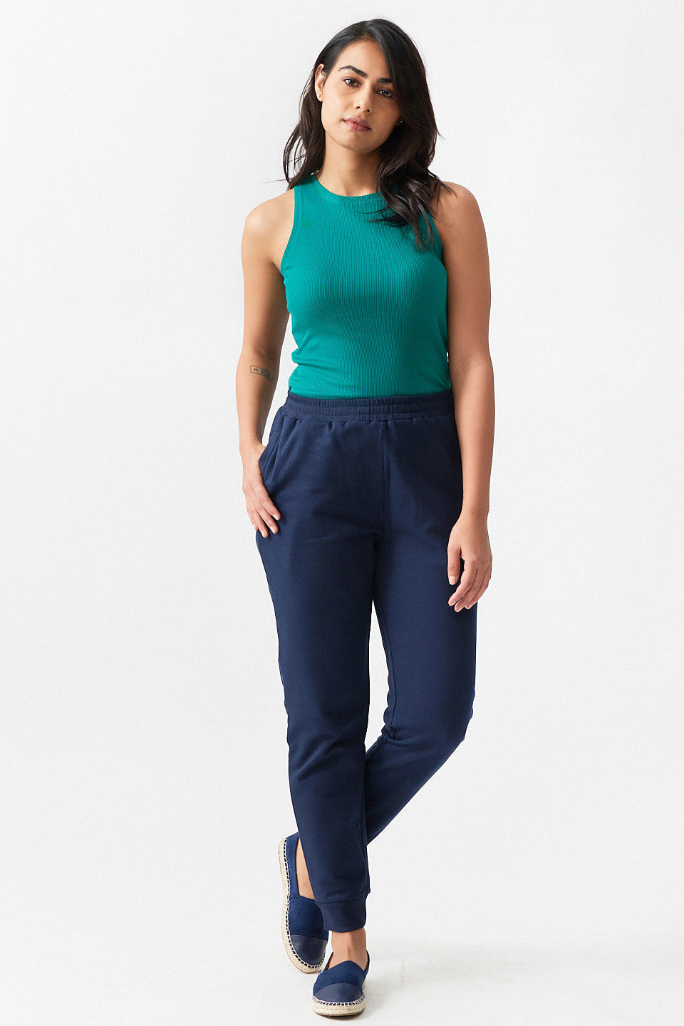 Womens Joggers  The Brushed Terry Joggers Deep Sea Blue