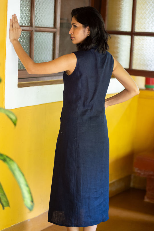 The Linen Notch Collar Dress | Creatures of Habit
