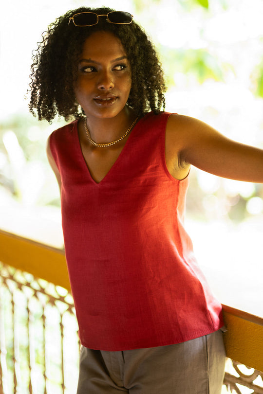 The Linen V Neck Tank | Creatures of Habit