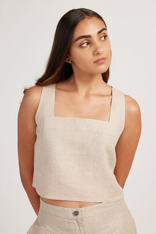 The Linen Crop Tank | Creatures of Habit