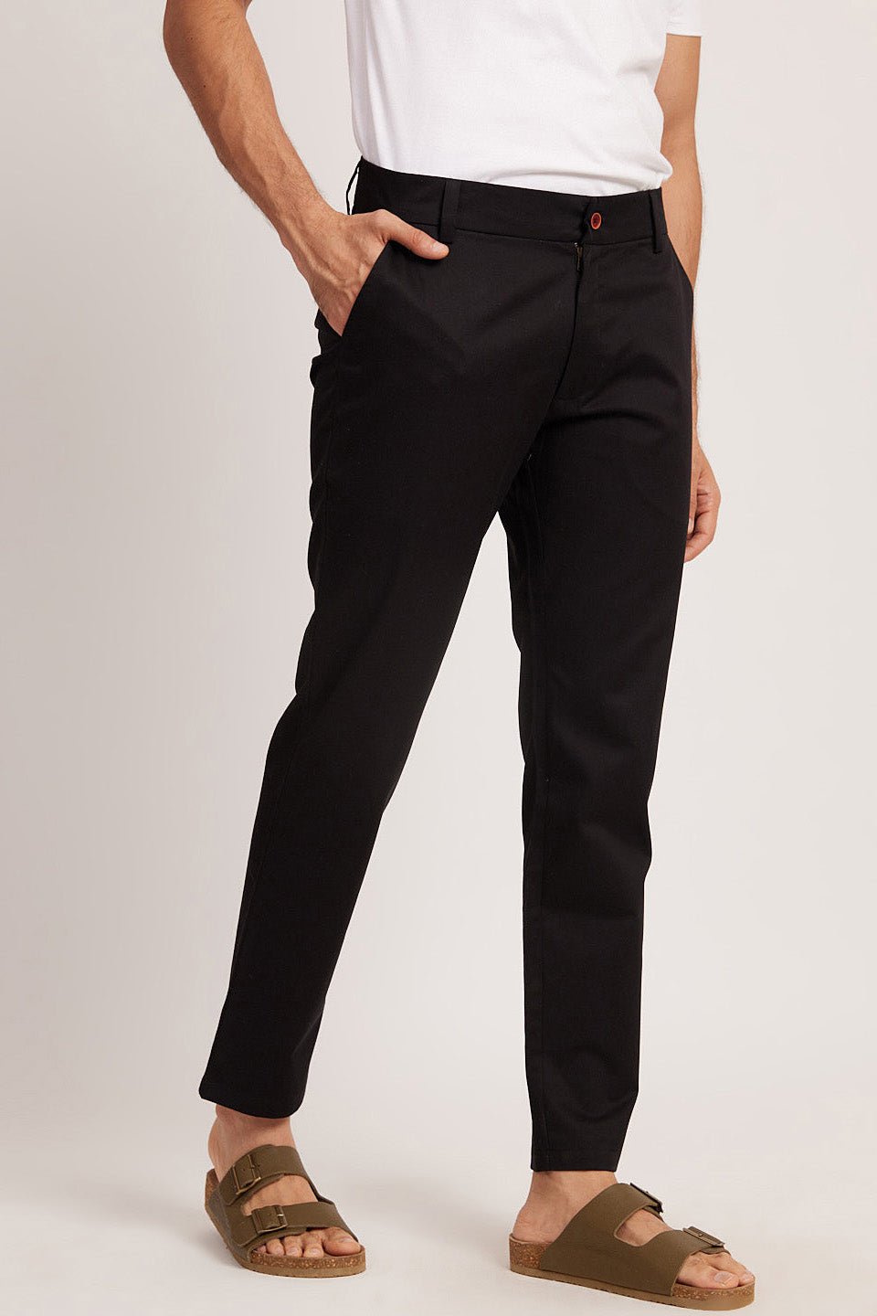 Shirt Black Pants Chino ENZO Black Chinos1
