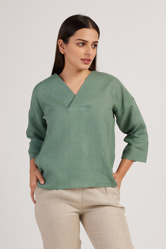 The Linen V Neck Top | Creatures of Habit