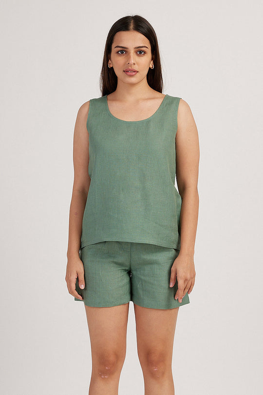 The Linen Round Neck Tank | Creatures of Habit