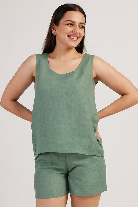 The Linen Round Neck Tank | Creatures of Habit