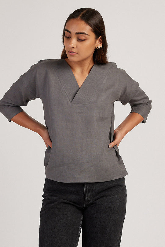 The Linen V Neck Top | Creatures of Habit