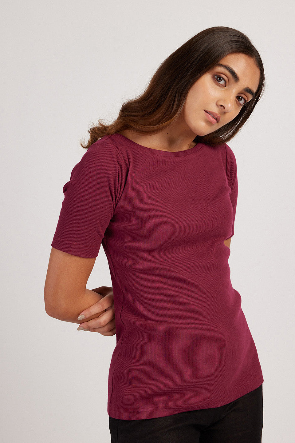 The Rib Boat Neck | Short Sleeve | Creatures of Habit