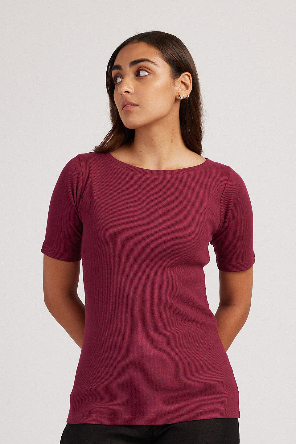 The Rib Boat Neck | Short Sleeve | Creatures of Habit