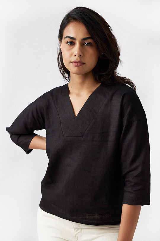 The Linen V Neck Top | Creatures of Habit