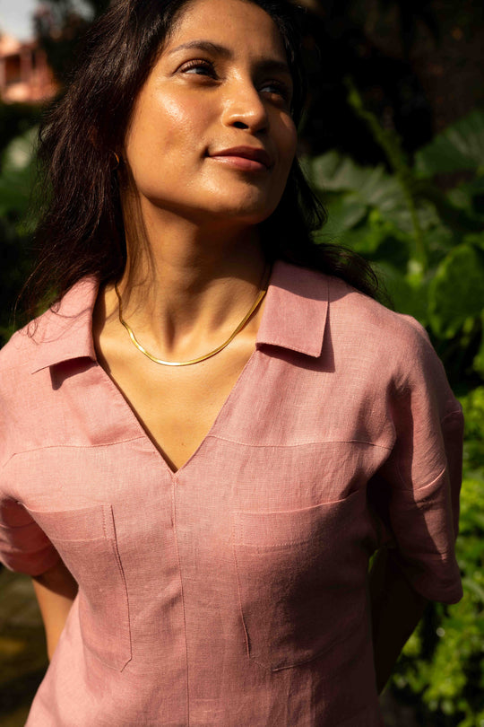 The Linen Open Collar Shirt | Creatures of Habit