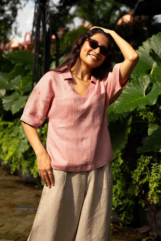 The Linen Open Collar Shirt | Creatures of Habit