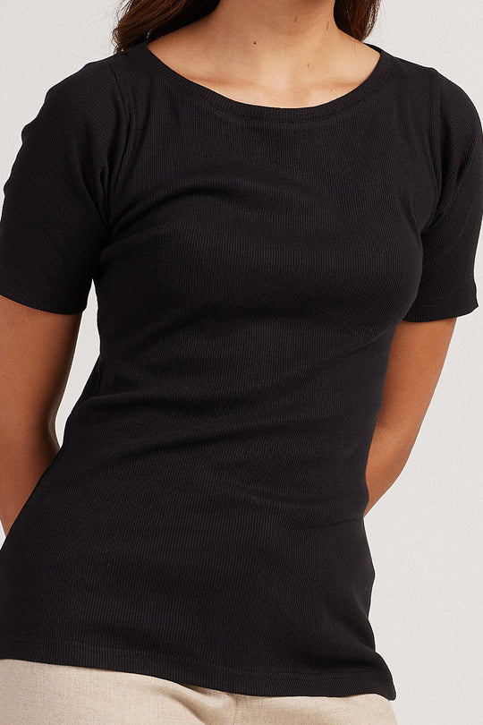 The Rib Boat Neck | Short Sleeve | Creatures of Habit