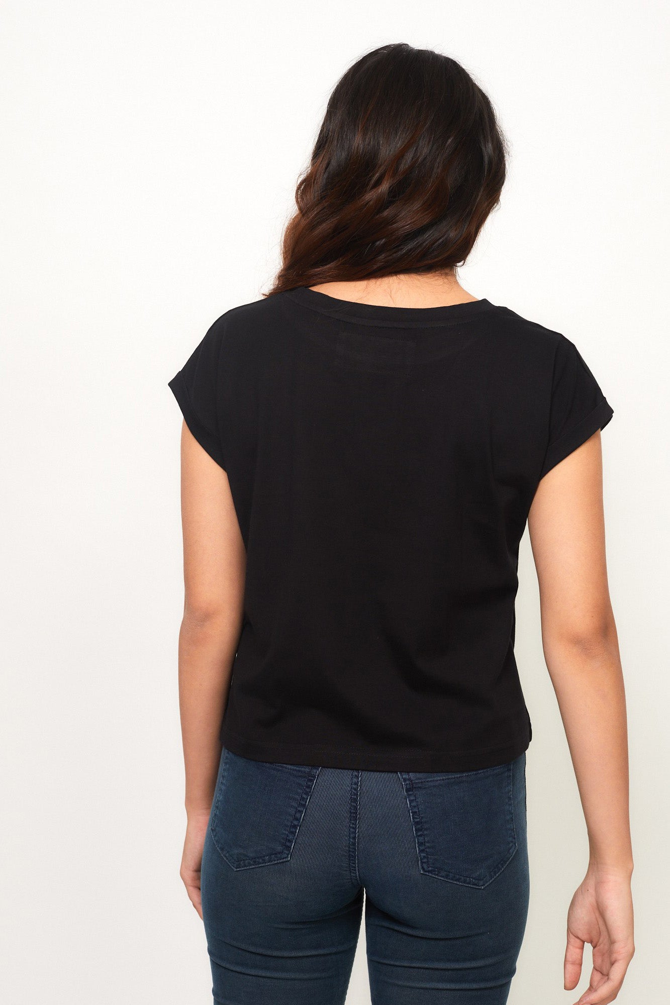 Women T shirt - Pima Boxy Carbon Black T shirts for Women | Creatures of Habit