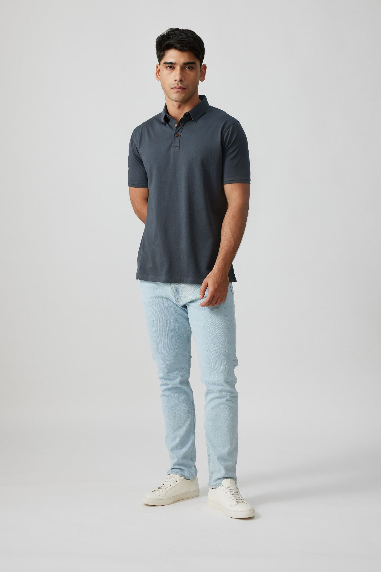 The Pima Jersey Polo Charcoal | Mens Polos | Creatures of Habit