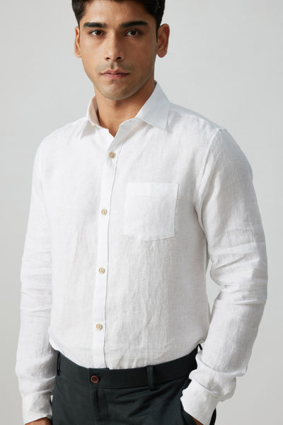 Linen Shirt Cloud White | Mens Shirt | Creatures of Habit