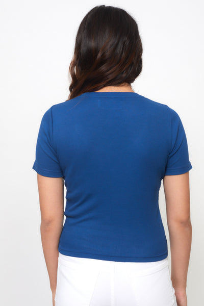 T shirts for Women | The Rib Scoop Women T shirt Cobalt Blue