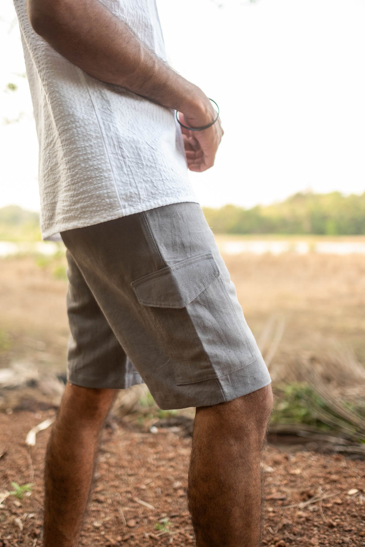 Sterling mens hemp terry shorts with pockets main image 0