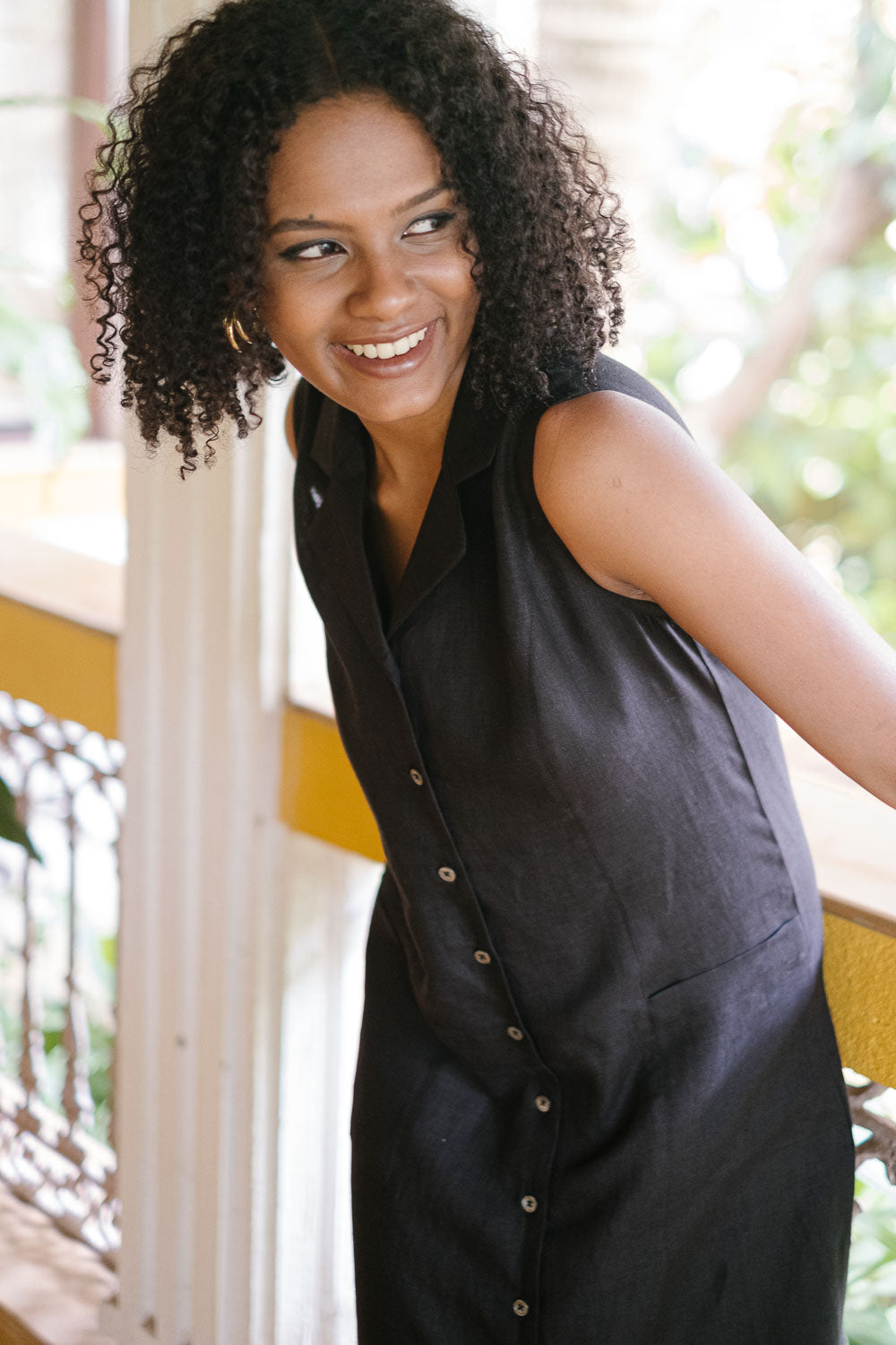 The Linen Notch Collar Dress | Creatures of Habit