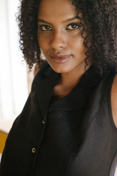 The Linen Notch Collar Dress | Creatures of Habit