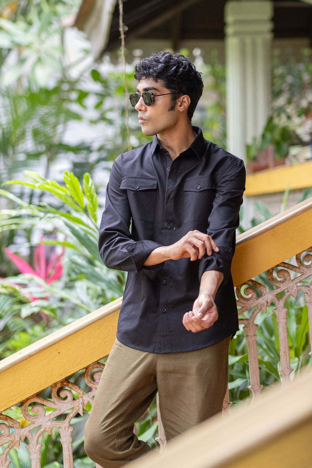 Explore The Heavyweight Cotton Jacket for Men Jet Black