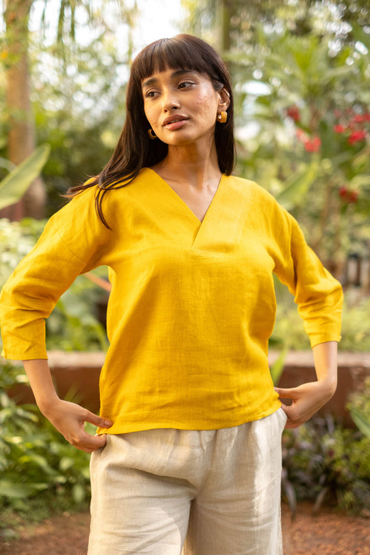 The Linen V Neck Top | Creatures of Habit