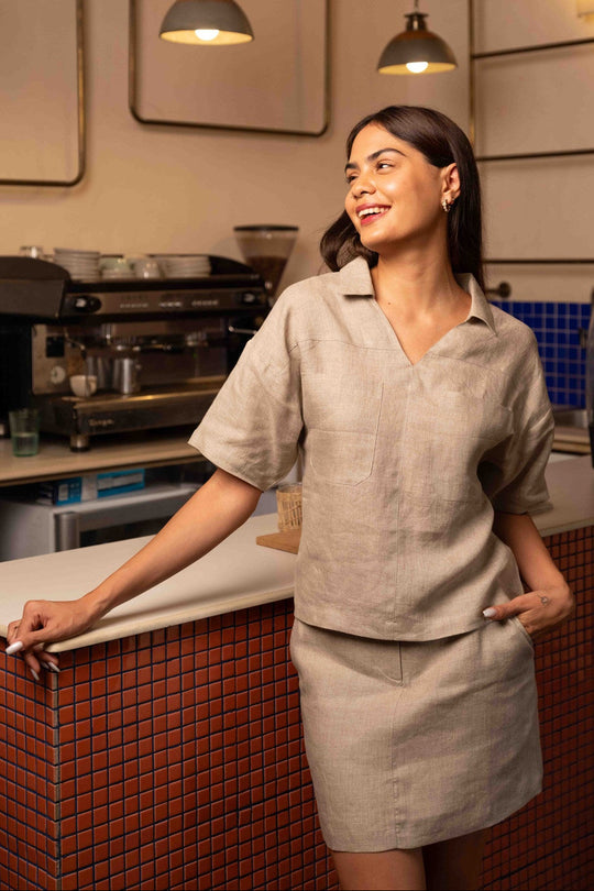 The Linen Mini Skirt | Creatures of Habit