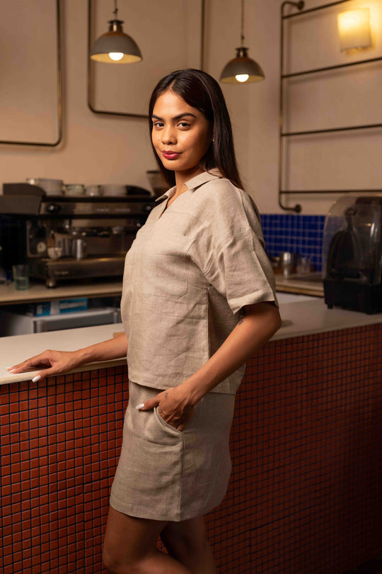 The Linen Open Collar Shirt | Creatures of Habit