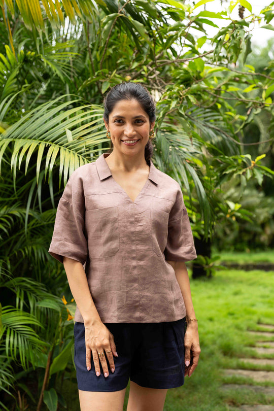 The Linen Flared Shorts | Creatures of Habit