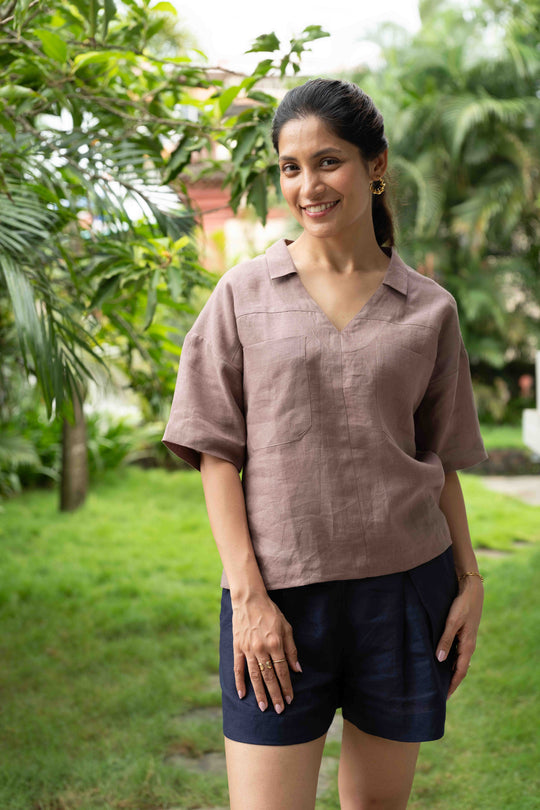 The Linen Open Collar Shirt | Creatures of Habit